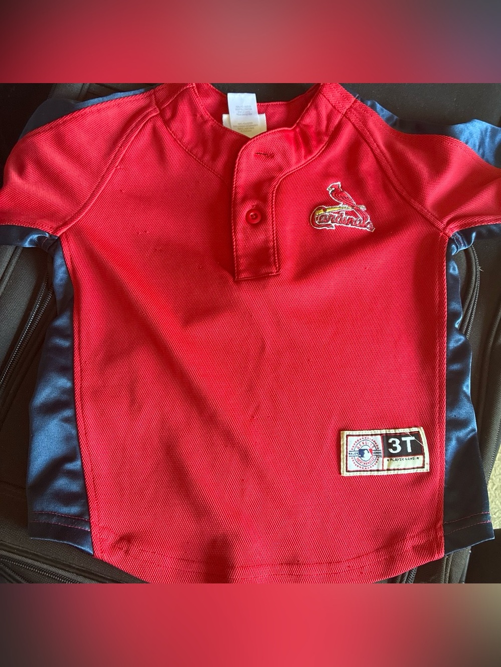 Red Kids Baseball Jersey Top - 3T
